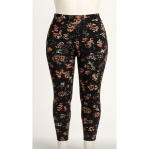 Wet Seal Leggings Women Juniors Sz‎ L Floral Activewear Sports Gym Training READ